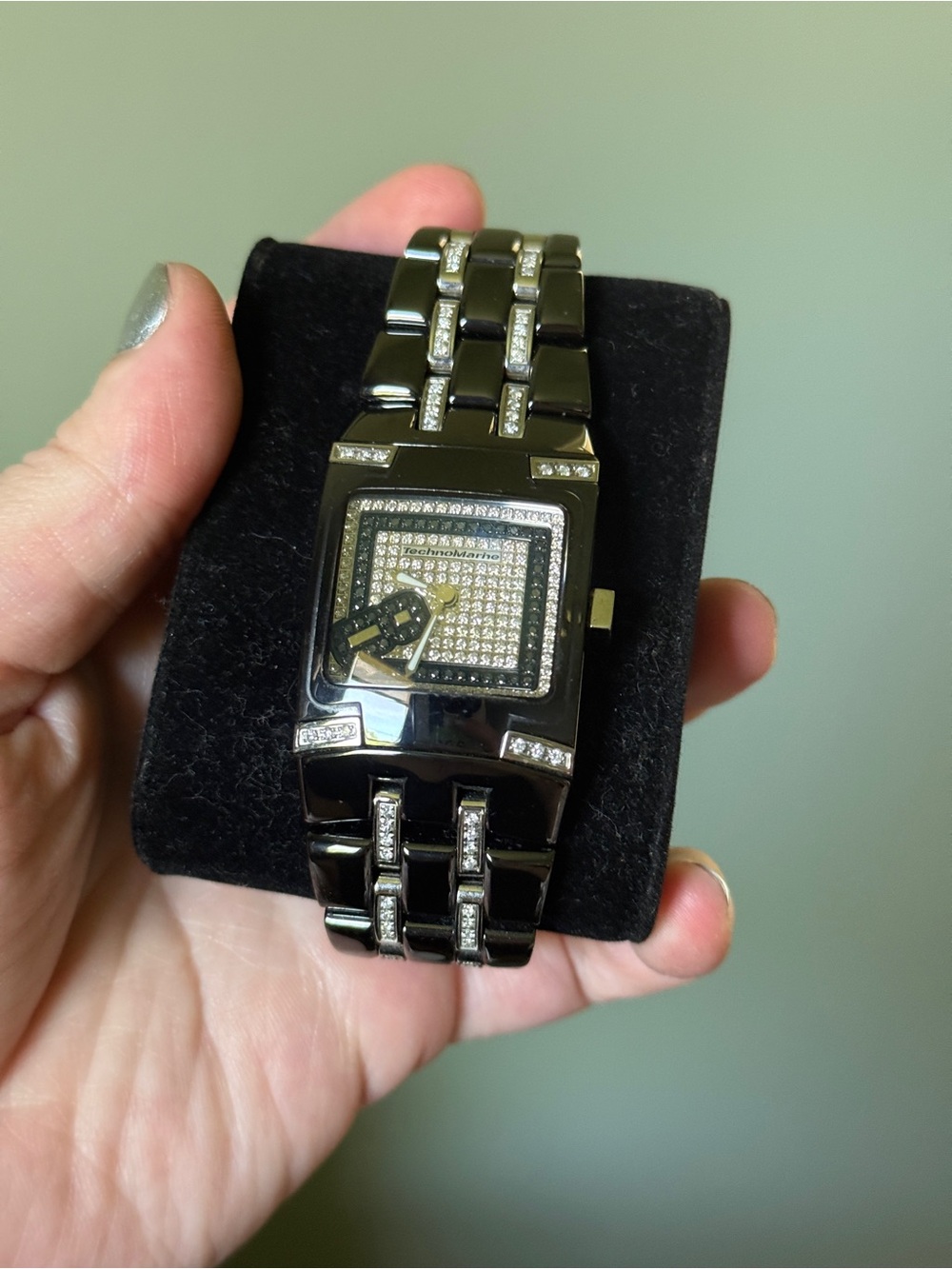 TechnoMarine 308002 (Black Snow Mini Diamond Ceramic watch)